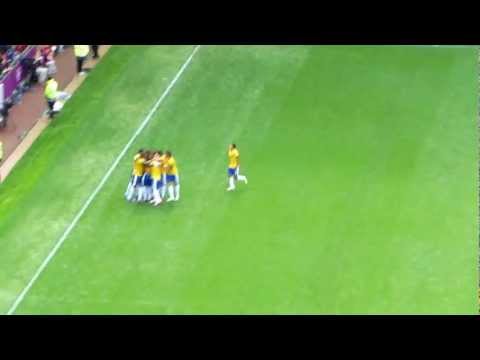 Neymar's free kick goal in Brazil 3-1 Belarus Match- Olympics 2012