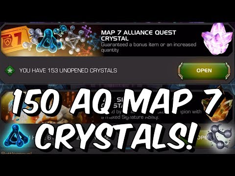 150x Map 7 Alliance Quest Crystal Opening! - Tier 5 Basic?! - Marvel Contest of Champions