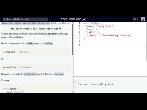 Lesson 88 Basic Javascript Add New Properties To A Javascript Object