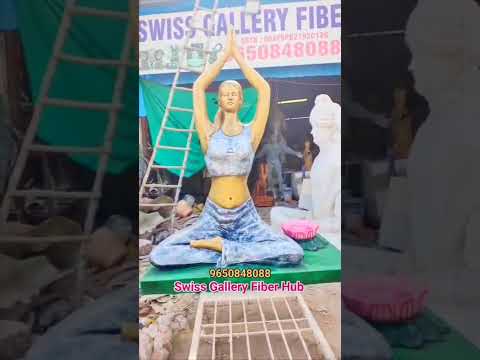 Frp sitting yoga lady, 7 ft