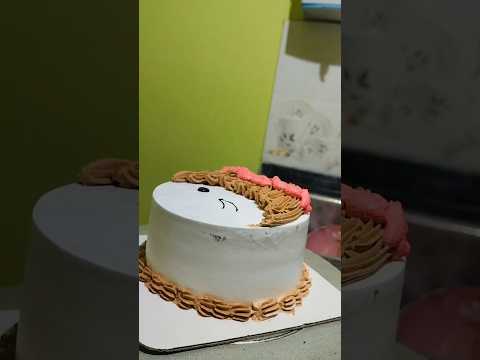 cake pe cute si girl😍 #cakedecorating #youtube #youtubeshorts #shorts #shortsvideo
