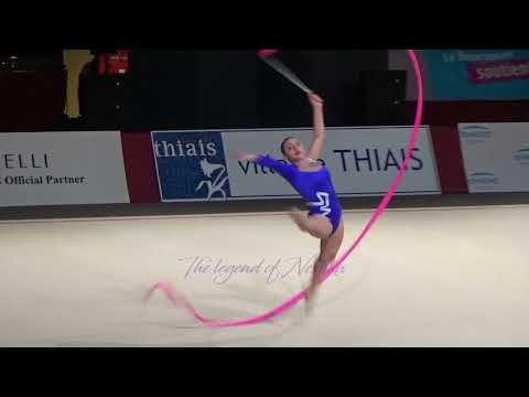 Zohra AGHAMIROVA (AZE) ribbon - 2023 Grand Prix Thiais AA
