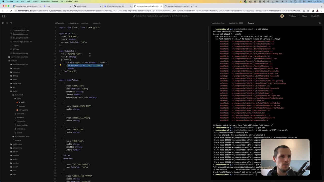New layout and diff view