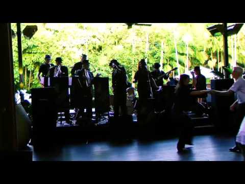 WellSwung Daddies Mister Pinstripe Suit live in Byron Bay at the Byron at Byron Resort.