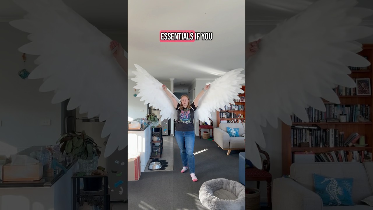 How I made giant angel wings! #diy #wings #costume
