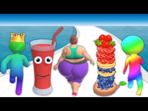Giant rush, Juice Run, Fat 2 Fit, Pancake Run, Size Up - Playing 1000 Short Mobile Satisfying Games