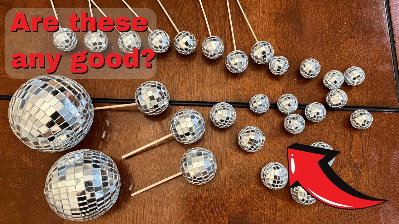28 PCS Disco Ball Cake Toppers Disco Ball Cake Decorations 70's Disco Cake Centerpiece Decor Disco