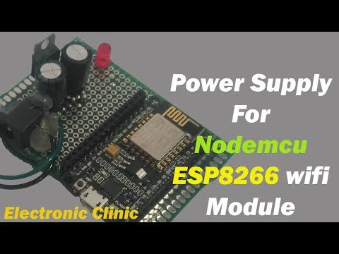 Electronics Tutorial: How to make power supply for Nodemcu ESP8266 wifi module using a Regulator Video