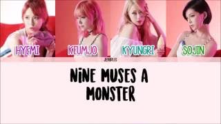 Nine Muses A - Monster [Eng/Rom/Han] Picture + Color Coded Lyrics