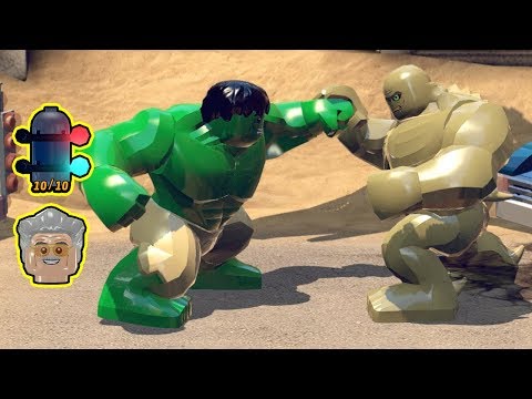 LEGO MARVEL Super Heroes 100% Walkthrough – Sand Central Station (All Minikits, Stan Lee in Peril)