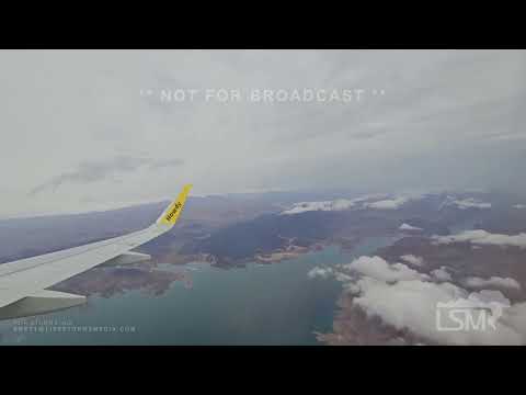 08-20-2023 Las Vegas, Nevada  - Hurricane Hilary Moving Into Area - View From Above - LAS Airport