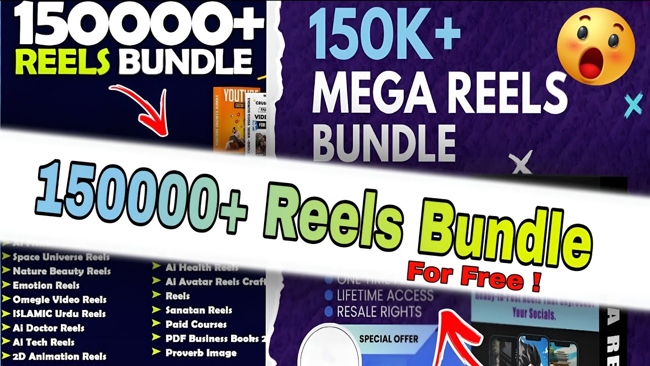 150K + MAGA REELS BUNDLE FOR FREE 🔥- 150000+ Reels Bundle For Free download #reels 
