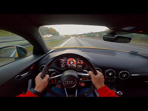 2018 Audi TT RS 2.5 TFSi 400 HP baby R8 - POV Test Drive exhaust sound, powerslide and acceleraction