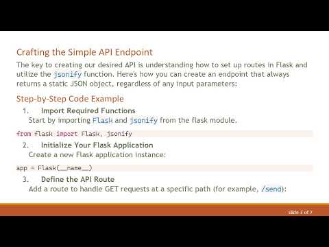 Creating an API with Flask That Returns JSON Ignoring Input Parameters