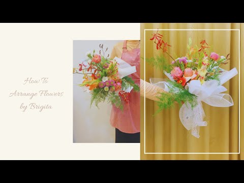 Arrange Flowers #5 | Flower Bouquet Wrapping Tutorial | Beyond by Brigita