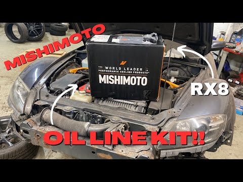 Mishimoto's Mazda Rx8 Oil Cooler line kit Install