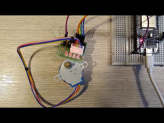 Stepper motor controlled by ESP32