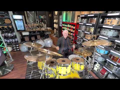 Drum legend Alex Riel visiting the Drum Limousine Concept Store.