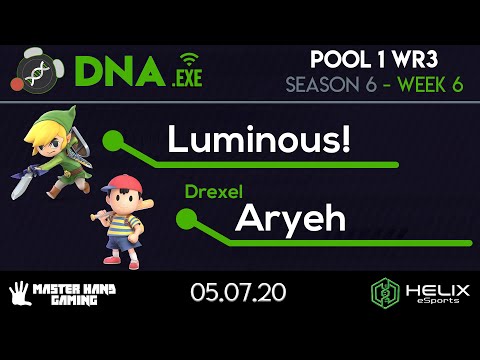 DNA.EXE S6:W6 - Luminous! (Pit, Toon Link) Vs. Drexel | Aryeh (Ness) - Pool 1 WR3