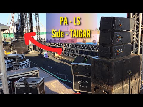 Som Profissional PA LS e Taigar  MONTAGEM e ALINHAMENTO show BARÕES da PISADINHA.