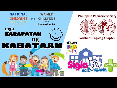 PPS-Southern Tagalog Chapter's Project 019: Sigla sa E-skwela plus | National Children's Month 2021