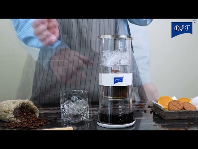 ماكينة تقطير القهوة الباردة 350 مل - سهلة الحمل والتنظيف، تحضير قهوة باردة بجودة عالية، تحكم دقيق بسرعة التقطير،ضمان سنتان