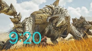 [MHWildsOBT2]アルシュベルド 太刀 ソロ 9分20秒 落石あり