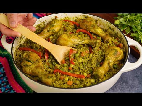 🇵🇪 ARROZ CON POLLO Peruano | ¡Receta Fácil y Rápida! 🍗🌿