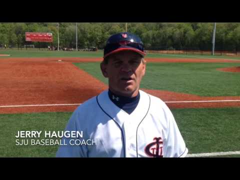 Post-Game Interviews w/SJU's Gabe MacDonald & Jerry Haugen, Final Out - 2016 MIAC Playoffs