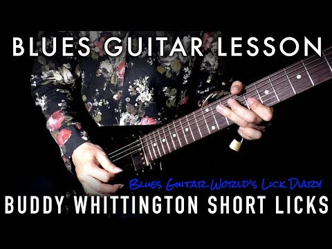 [TAB & SLOW] Buddy Whittington Blues Licks in C - Blues Guitar Lesson | #227