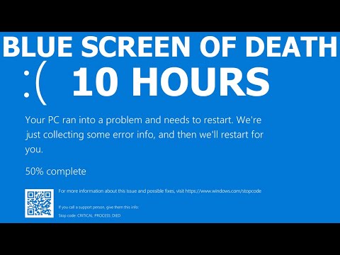 Windows 10 Blue Screen of Death REAL COUNT BSOD 10 hours 4K Resolution