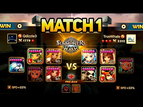 TRUEWHALE vs QDIZZLE. SWC2022 AMERICAS Preliminary (BO3) - Summoners War