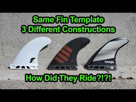 Fin Guru Futures F4 Fin Review - Same Template, Different Constructions Will they ride different????