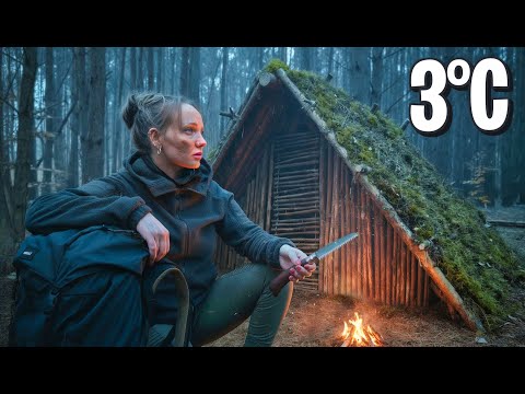 24h im Wald Shelter – kalte Nacht, kaum Ausrüstung