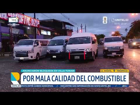 ​Transporte del trópico de Cochabamba instala un punto de bloqueo en Ivirgarzama