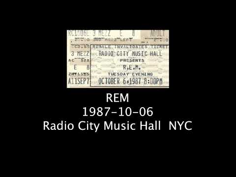 REM 1987-10-06  Radio City Music Hall  NYC  Audio Only