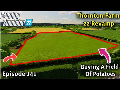 FS22 Timelapse Voice-Over Thornton Farm #141/SPREADING LIME & SLURRY/BUYING A 2ND FIELD OF POTATOES