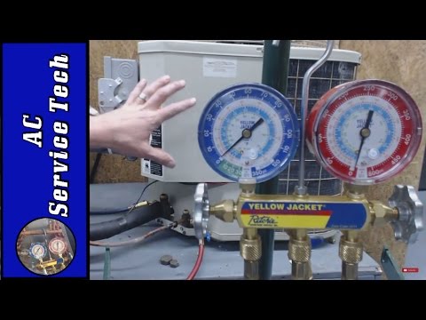 Part of a video titled Explaination of How to Pump Down an Air Conditioner including Proper ...
