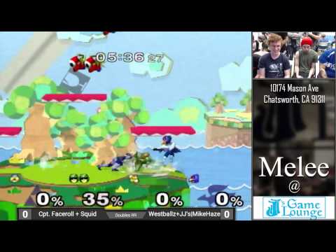 Melee at JJ's 16 - Captain Faceroll + Squid vs. Westballz + JJ's | MikeHaze - Round Robin Doubles