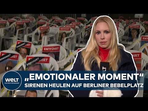 BERLIN: Sirenen heulen auf Bebelplatz - Gedenken an Terror der Hamas am 7. Oktober | Dokument