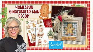 🤎 Homespun Gingerbread Man 4x4 Decor || Essential Stencil
