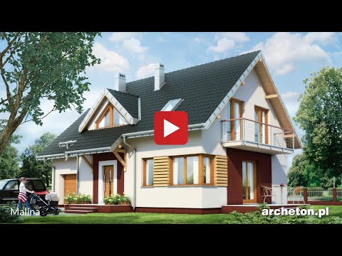 Projekt domu Malina - archeton.pl - z użytkowym poddaszem 163,9 m2