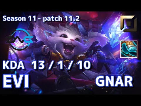 【韓国サーバー/M1】DFM Evi ナー(Gnar) VS カミール(Camille) TOP - Patch11.2 KR Ranked【LoL】