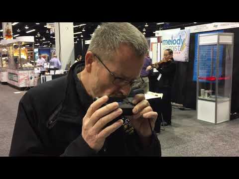 Brendan Power plays the DM48 MIDI controller harmonica at NAMM 2020