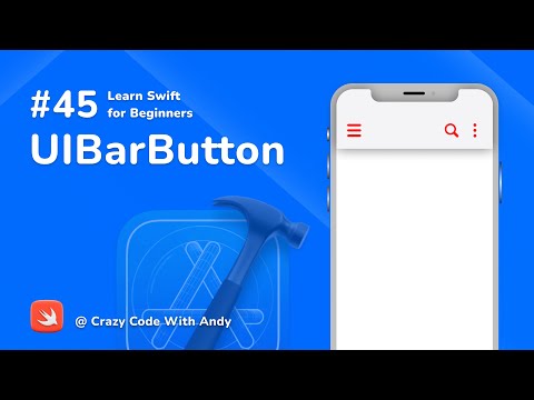 45 UIBarButton NavigationBar in Swift - Learn Swift For Beginners