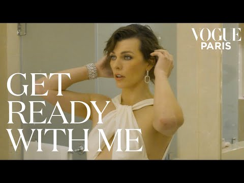 Milla Jovovich chooses her outfit for the amfAR Gala | Get Ready With Me | Vogue Paris