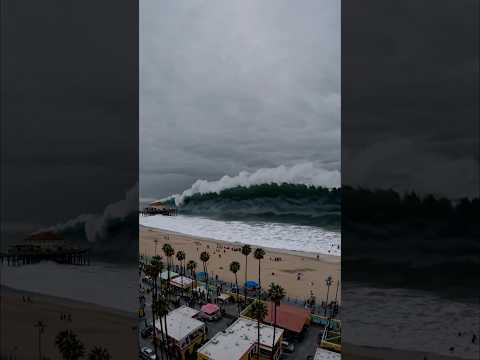 Oh My God😰Wait For End😳Biggest Wave In the World😅 #sea #ocean #viral #ai #reels #shorts #tiktok