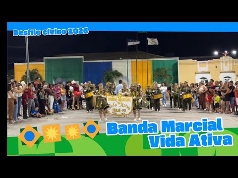 Banda Marcial Vida Ativa - Desfile Cívico 2026 - Prefeitura de Inajá 