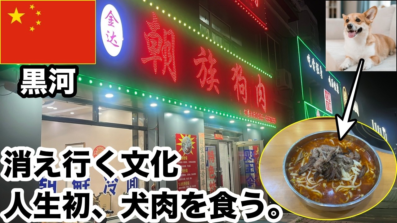 【🐶】極北の中国の街で犬肉食ってみた。　ロシア国境の街、黒河　旧満洲国編#9