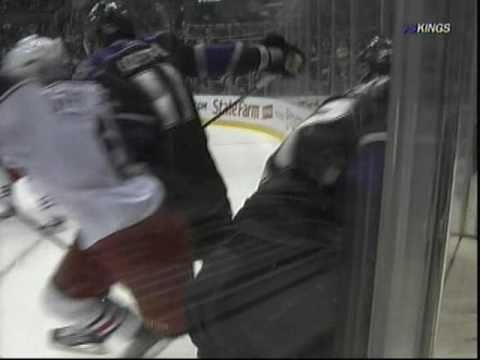 Anze Kopitar hits Anton Stralman